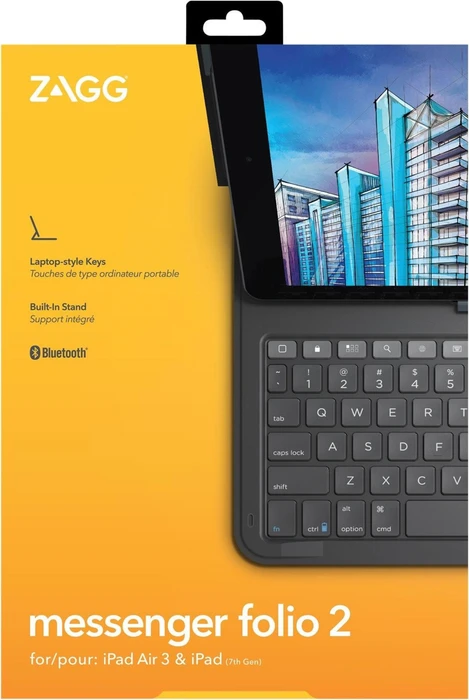 ZAGG Messenger Folio 2 für iPad 7/iPad 8/Pro 10.5"/Air 3, schwarz, DE