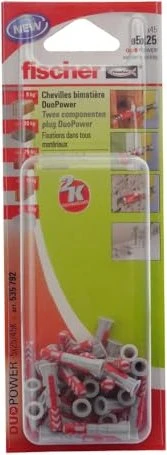 fischer DuoPower 5x25 K Universaldübel, 5x25mm, 45 Stück