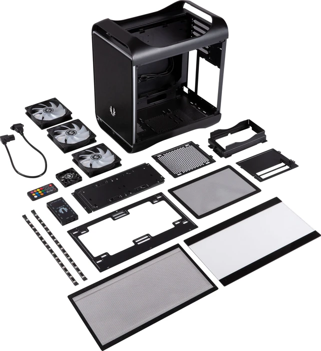 BitFenix Prodigy M 2022 ARGB, schwarz, Glasfenster