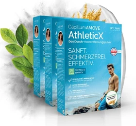 Capillum Amove AthleticX Haarentfernungscreme als Pulver, 900g (3x 300g)