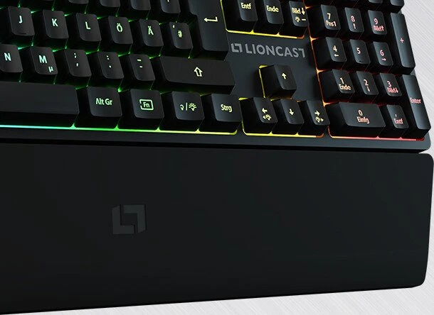 Lioncast LK100 RGB Gaming Tastatur, USB, DE