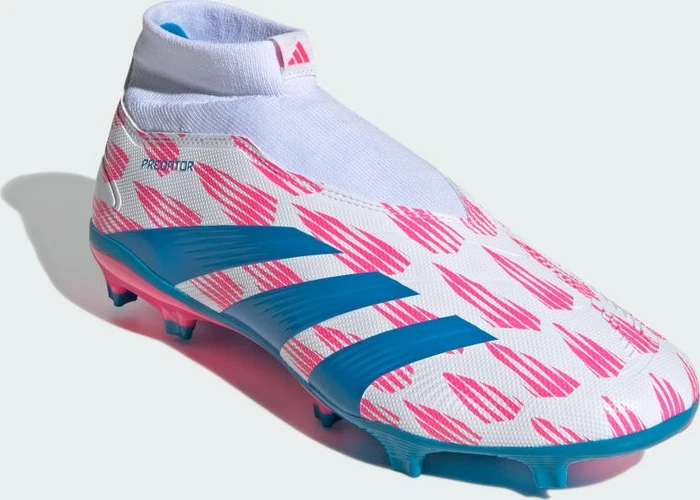 adidas Predator League Laceless FG cloud white/solar blue/solar pink