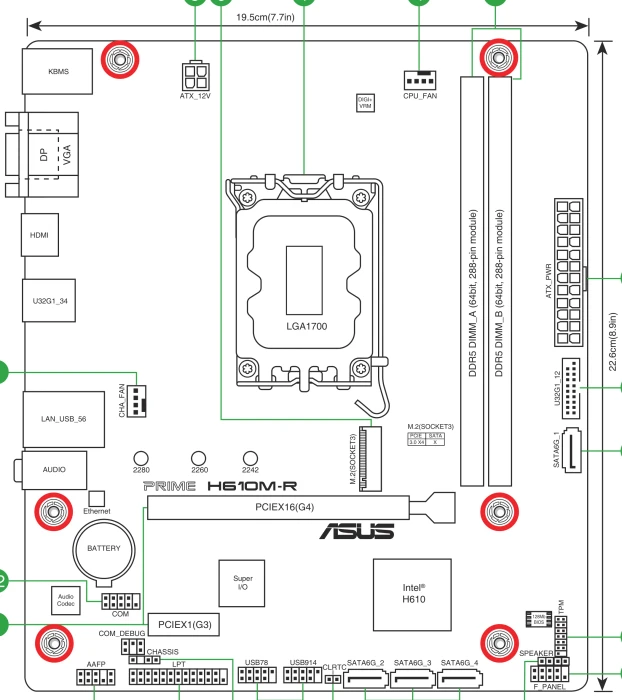 ASUS Prime H610M-R-CSM (Intel 1700)