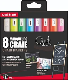 Uni-Ball Chalk PWE-5M Kreidemarker 8 Farben, 8er-Set