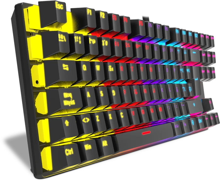 Krom Kasic TKL, LEDs RGB, RED Switches, USB, ES