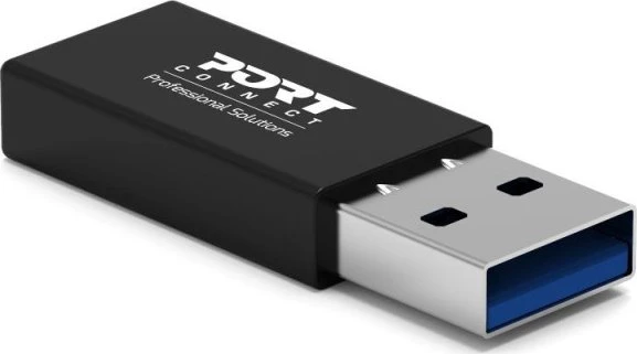 Port Designs USB-C to USB-A Adapter schwarz, 2er-Pack