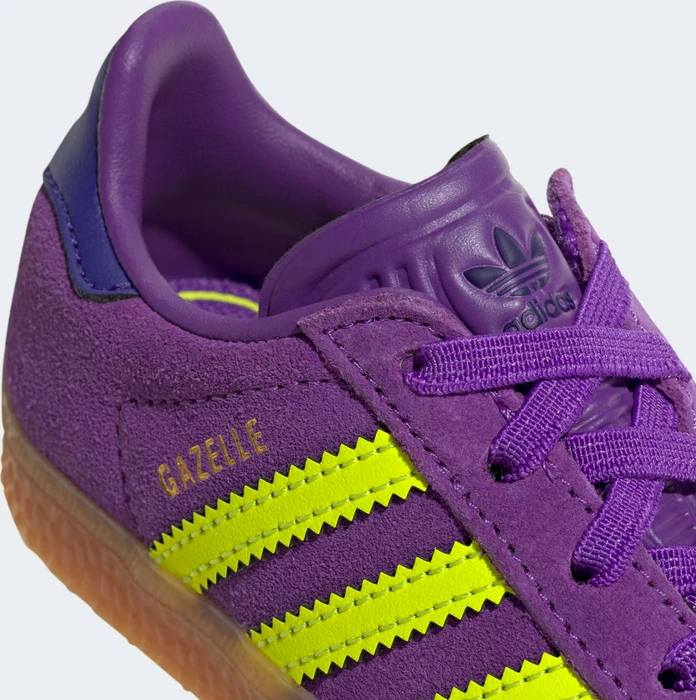 adidas Gazelle Comfort Closure Elastic Laces active purple/solar yellow/collegiate purple (Junior)