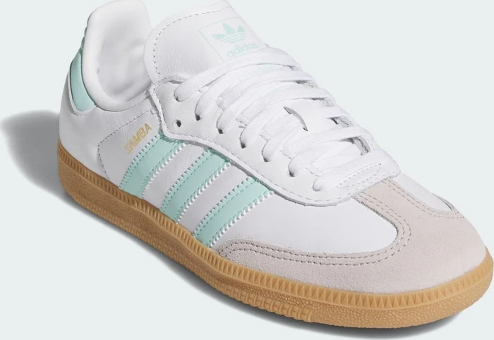 adidas Samba OG cloud white/semi flash aqua/gum (Junior)