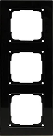 Opus Fusion Glas Abdeckrahmen 3-fach, schwarz/schwarz