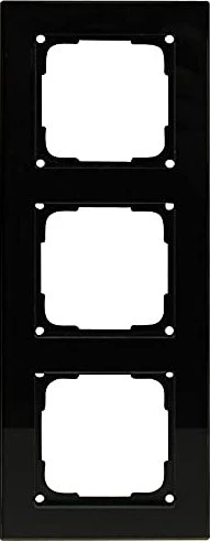 Opus Fusion Glas Abdeckrahmen 3-fach, schwarz/schwarz