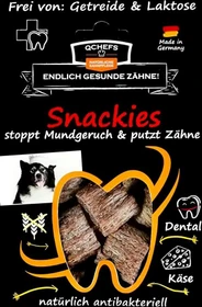 Qchefs Snackies Zahnputzsnack für Hunde, 65g