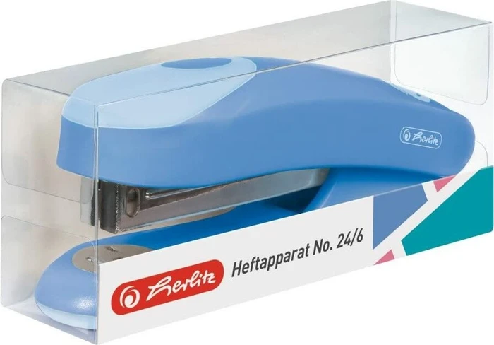 Herlitz Heftapparat 24/6 Color-Blocking, Baltic Blue