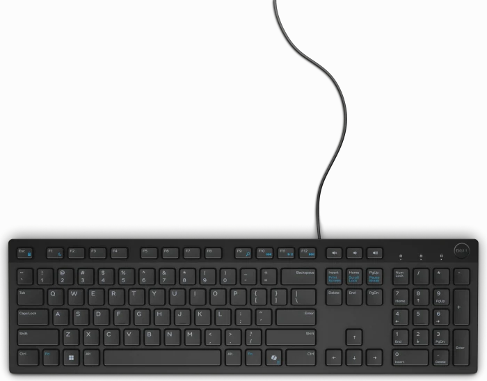 Dell KB216 Multimedia Keyboard, schwarz, USB, UA