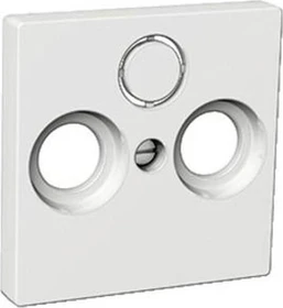 Schneider Electric ELSO Zentralplatte Antennensteckdose 3-Loch, weiß