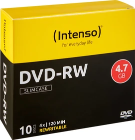 Intenso DVD-RW 4.7GB, 4x, 10er Slimcase