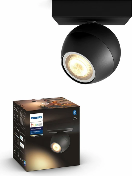 Philips Hue White Ambiance Buckram Erweiterung 1-flammig schwarz