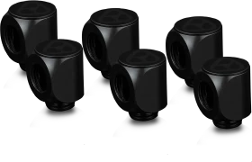 Thermal Grizzly DeltaMate Rotary 90°-Verbinder G1/4", schwarz, 6er Pack