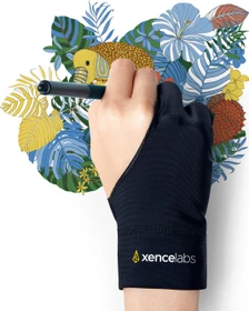 Xencelabs Drawing Glove, Zeichenhandschuh, Small, schwarz