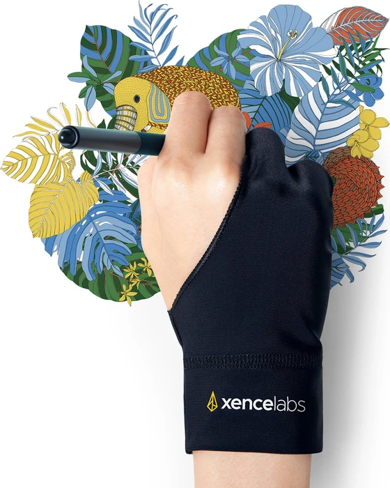 Xencelabs Drawing Glove, Zeichenhandschuh, Small, schwarz
