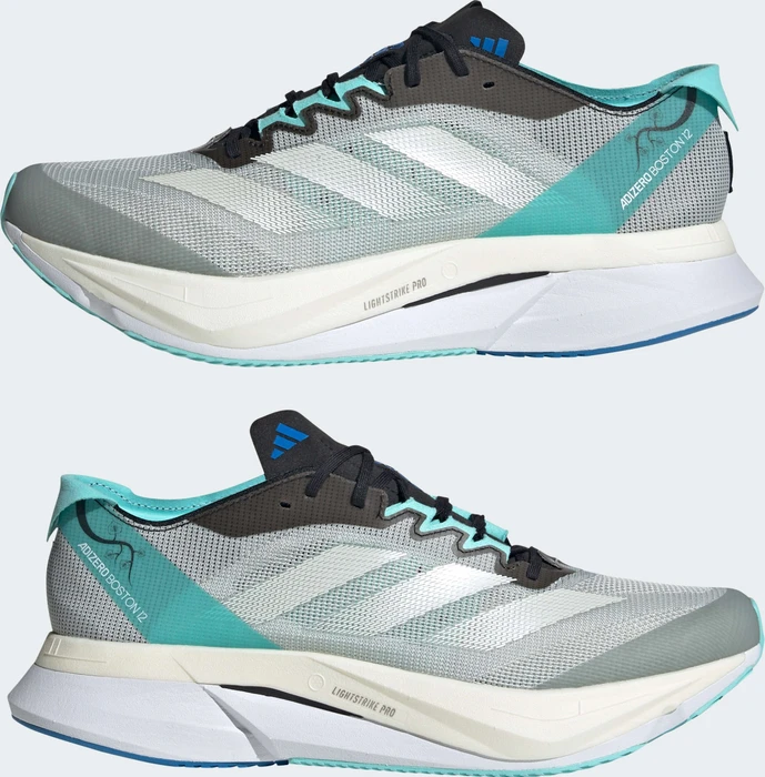 adidas Adizero Boston 12 wonder silver/zero metalic/flash aqua