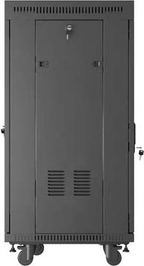 Lanberg 19" Rackschrank 22HE, LCD, freistehend, Flat Pack, V2, Gitternetztür, IP20, RAL 9004, 600mm tief