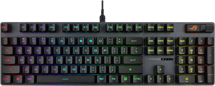 ASUS ROG Strix Scope II, PBT, LEDs RGB, ROG NX SNOW, USB, DE