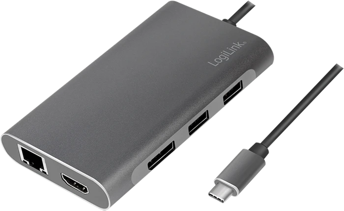 LogiLink USB 3.2 Gen 1 Dockingstation 8-Port, USB-C 3.0 [Stecker]