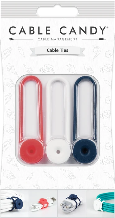 Cable Candy Cable Ties Mix mehrfarbig, 3er-Pack
