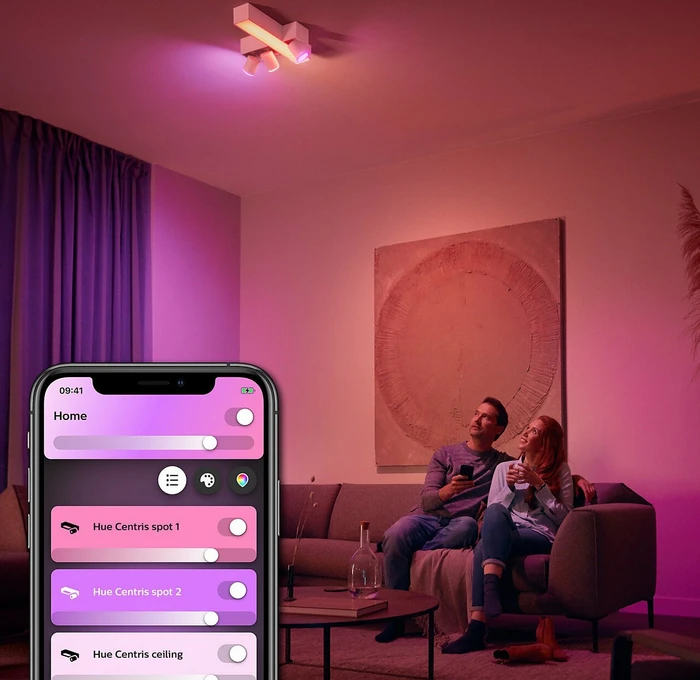 Philips Hue White and Color Ambiance Centris Cross 3 Spot 4-flammig weiß