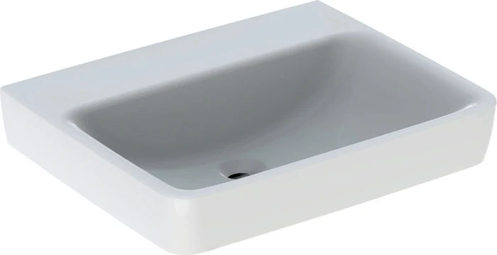 Geberit Renova Plan Aufsatzwaschtisch 60cm, ohne Hahnloch, ohne Überlauf, weiß/KeraTect
