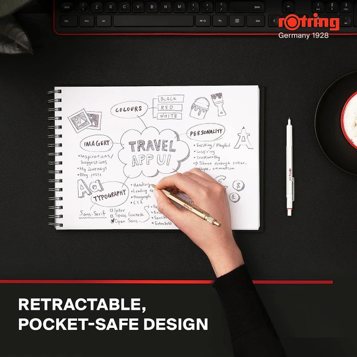 rOtring 600 Kugelschreiber perlweiß metallic