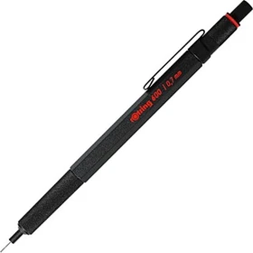 rOtring 600 Feinminen Druckbleistift HB 0.7mm graphit, schwarz, Radierer
