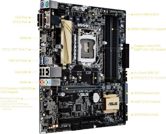 ASUS Z170M-Plus (Intel 1151)