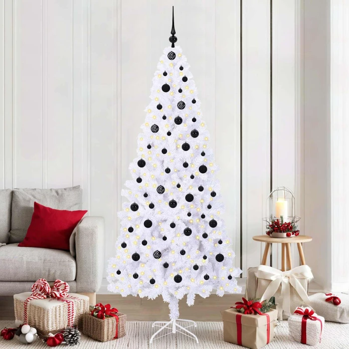 vidaXL Künstlicher Weihnachtsbaum, 210cm, inkl. LED-Beleuchtung (3426667)