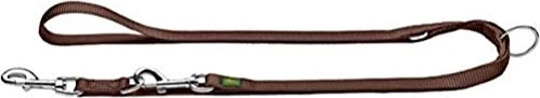 Hunter Extra Long Verstellbare Führleine für Hunde, Nylon, extra lang, strapazierfähhig, pflegeleicht, 2x300cm, braun