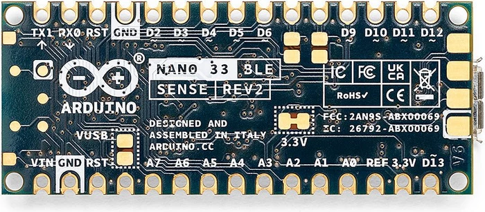 Arduino Nano 33BLE Sense Rev2 ohne Header