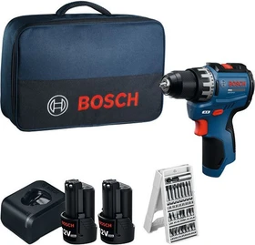 Bosch Professional PRO GSR12V-31 Akku-Bohrschrauber inkl. Tasche + 2 Akkus 2.0Ah + Zubehör