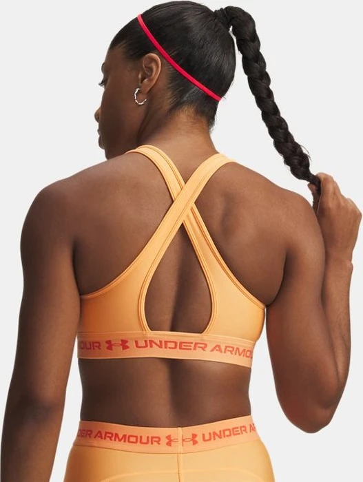 Under Armour Armour Mid Crossback Sport-BH orange bloc/venom red (Damen)