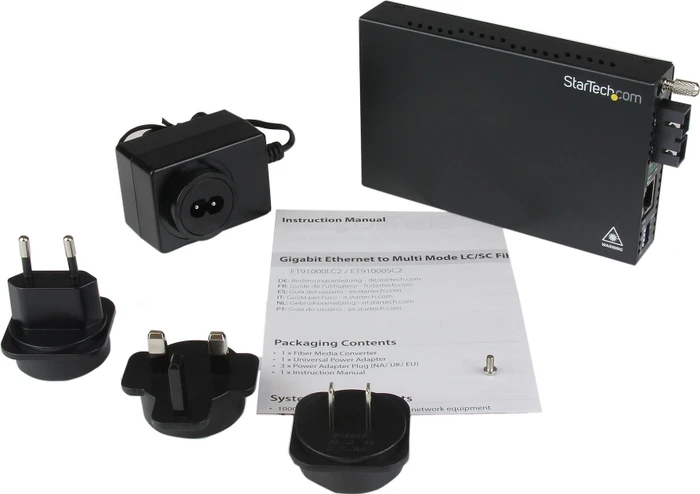 StarTech ET90110ST2, RJ-45, ST-Duplex MM, 2km