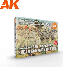 AK-Interactive 3rd Gen Acrylic Colors Signature Set Rafa Archiduque Sudan Campaign 1881-1899 Farbset, 18-tlg.