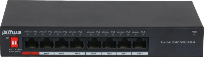 Dahua PFS30 Desktop Gigabit Switch, 8x RJ-45, 96W PoE++