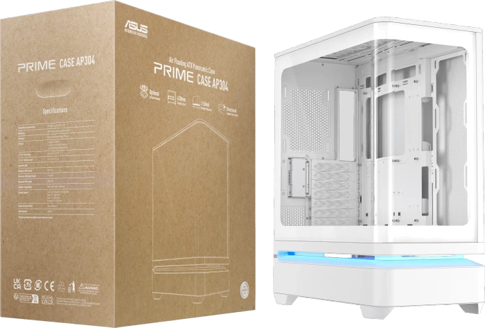 ASUS Prime AP304, weiß, Glasfenster