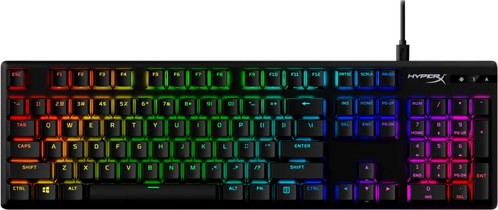HP HyperX Alloy Origins PBT, LEDs RGB, HyperX RED, USB, US