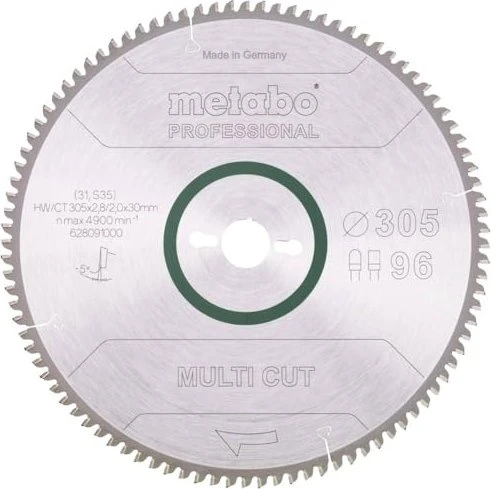 Metabo Multi Cut Kreissägeblatt 96Z, 305x2x30mm, 1 Stück