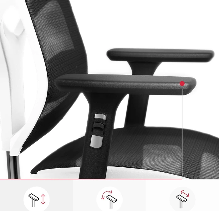 Diablo Chairs V-Basic Ergonomischer Bürostuhl, weiß/schwarz