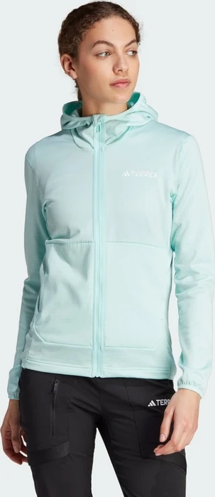 adidas Terrex Xperior LIGHT HoodED Fleece Jacke semi flash aqua (Damen)