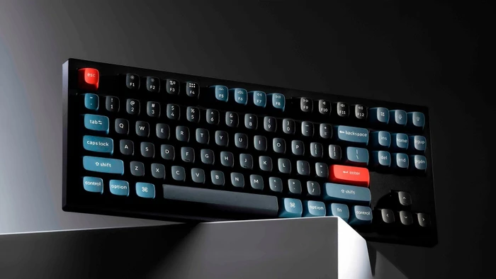 Keychron V3 TKL Knob, 80%, LEDs RGB, hot-swap, Frosted Black, Keychron K Pro BROWN, USB, DE