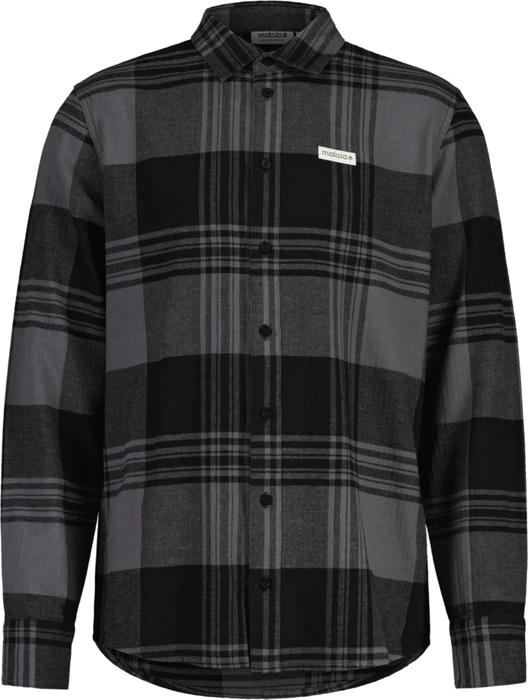 Maloja AblancaM. Hemd langarm deep black check (Herren)
