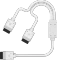 Corsair iCUE LINK auf 2x iCUE LINK Verteiler, 60cm, weiß Vorschaubild