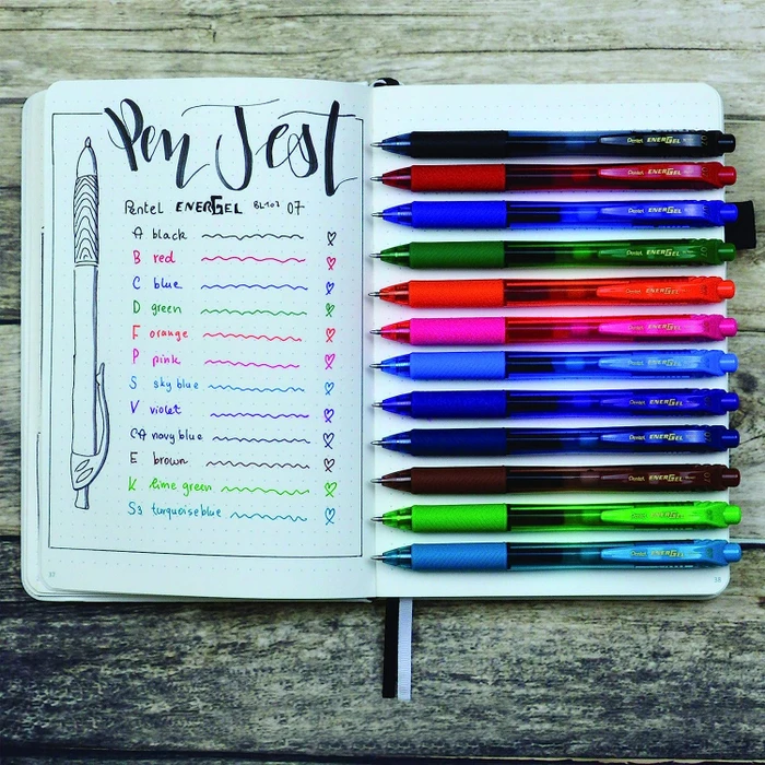 Pentel EnerGel X BL110 1.0mm/0.5mm Gelroller rot/transparent, 12er-Pack
